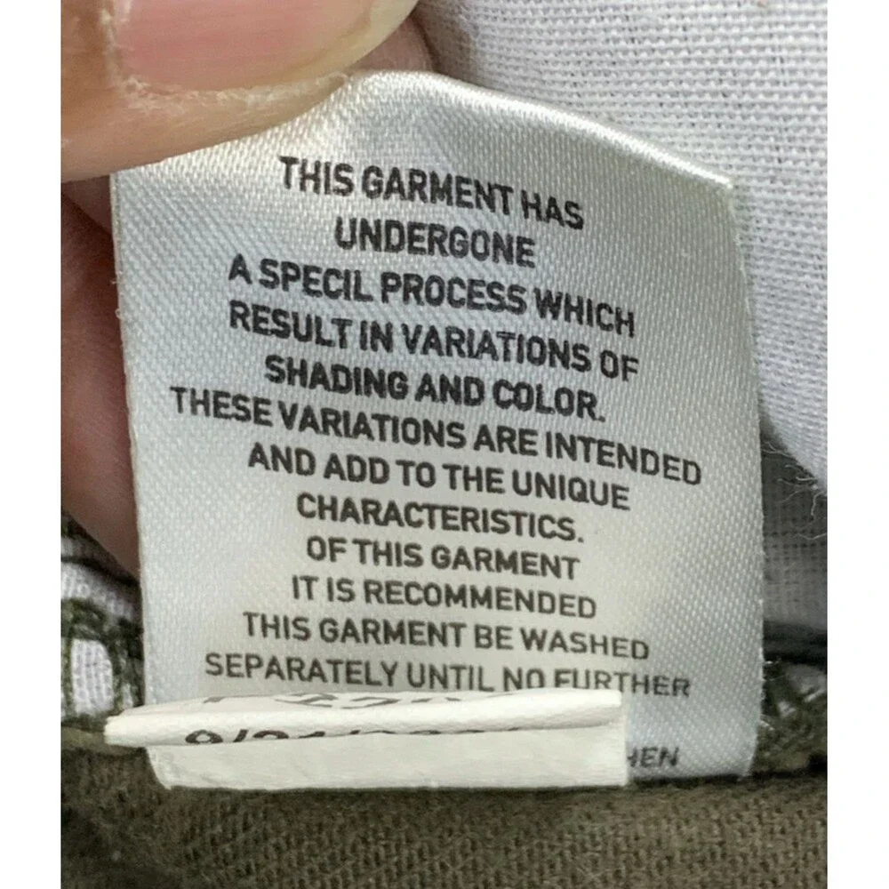 Arketype Denim Jeans Men's Destroyed Hip Hop Street Green Size 38X34